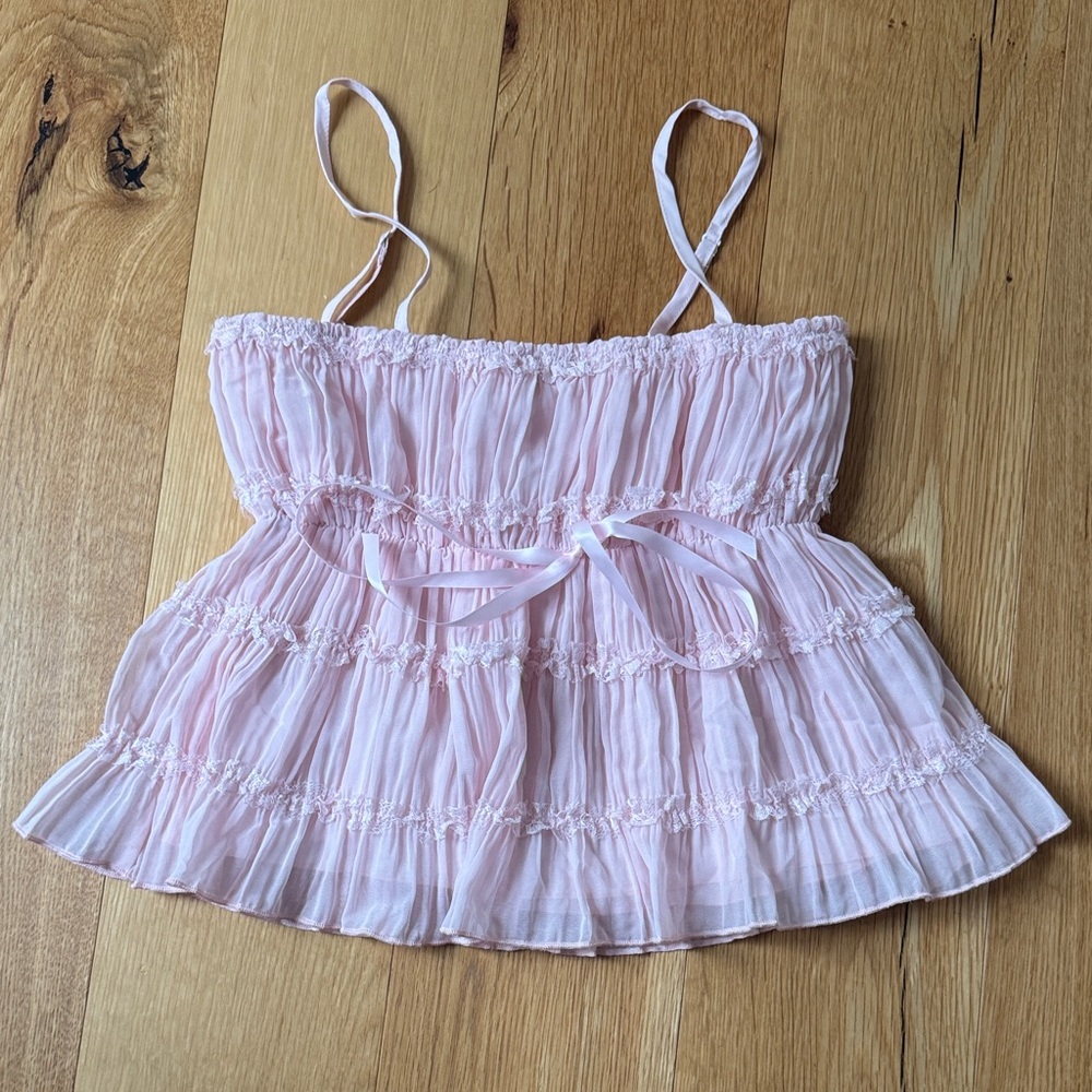 NWT SHEIN pink ruffled top, XS
